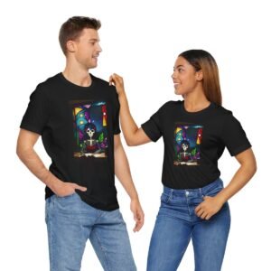 Skeleton Teach at her Desk Too - Unisex - Jersey Short Sleeve Tee - T-Shirt