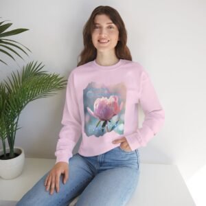 Flowers Fade But a Mother's Love Endures - Pink Peony - Unisex Heavy Blend™ Crewneck Sweatshirt