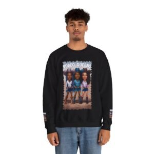 Rodeo Queens - Black Melanin Ladies - Texas Hold-em - Unisex Heavy Blend™ Crewneck Sweatshirt