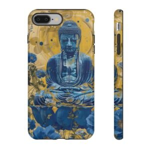 Buddha Has the Blues - Blues and Golds - iPhone 8 X 11 - Cell Phone - Tough Cases