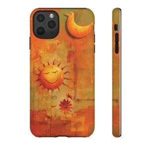 Sunny Disposition in Orange - iPhone 8 X 11 Models - Cell Phone - Tough Cases
