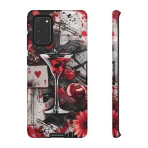 Cherry Martini Collage - Red, White, Black - Samsung Galaxy S10 S20 S21 - Cell Phone - Tough Cases