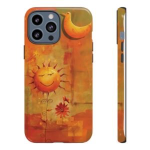 Sunny Disposition in Orange - iPhone 12 and 13 Models - Cell Phone - Tough Cases