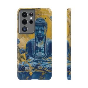Buddha Has the Blues - Blues and Golds - Samsung Galaxy S10 S20 S21 - Cell Phone - Tough Cases