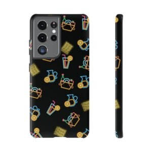 Neon Lemonade - Neon Yellow Blue Pink on Black - Samsung Galaxy S10 S20 S21 - Cell Phone - Tough Cases