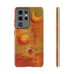 Sunny Disposition in Orange - Samsung Galaxy S10 S20 S21 Models - Cell Phone - Tough Cases