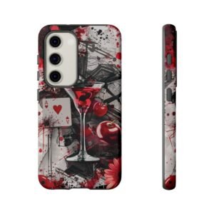 Cherry Martini Collage - Red, White, Black - Samsung Galaxy S22 S23 S24 - Cell Phone - Tough Cases