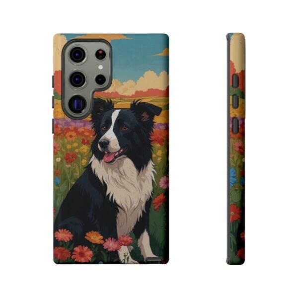 Border Collie in a Field of Flowers - Multi-Colored - Samsung Galaxy S22 S23 S24 - Cell Phone - Tough Cases 2 96742 36