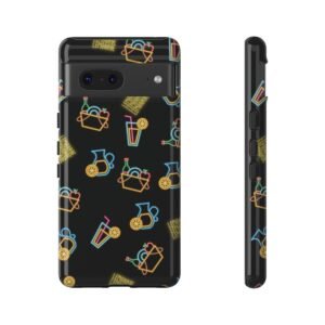 Neon Lemonade - Neon Yellow Blue Pink on Black - Google Pixel 5 6 7 8 - Cell Phone - Tough Cases