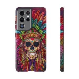 Psychedelic Skull Indian Chief One - Samsung Galaxy S10 S20 S21 - Cell Phone - Tough Cases