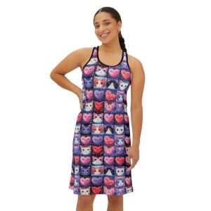 Hearts for Kitties - Pattern 100 - Women's Racerback Dress