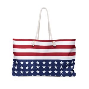 American Flag - Red White Blue - Stars and Stripes - Weekender Bag - Tote