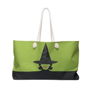 Witchy Woman - Halloween - Witch's Hat - Green and Black - Trick or Treat - Weekender Bag - Tote
