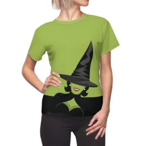 Witchy Woman - Halloween - Witch's Hat - Green and Black - Women's Cut & Sew Tee - T-Shirt