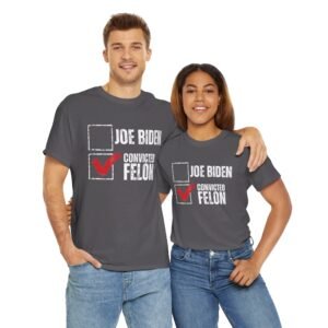 Convicted Felon - Trump - Biden - Funny Election Ballot - Unisex Heavy Cotton Tee