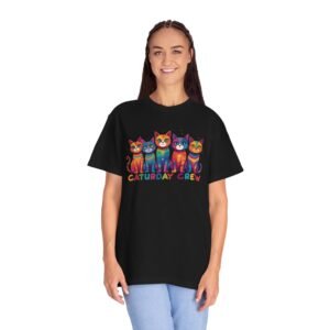 Unisex Garment-Dyed T-shirt - Comfort Colors 1717 - Colorful Funky Cats - Caturday Crew