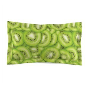 Pillow Sham - Fresh Green Kiwi Slices Pattern - Standard or King