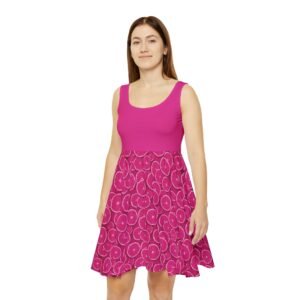 Women's Skater Dress - Pink Grapefruit Slices Pattern - Fun and Fresh Summer Style