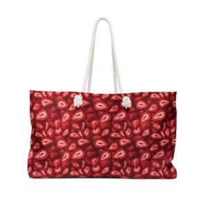 Weekender Bag - Red Strawberry Slices Pattern - Perfect for Spring and Summer - Tote