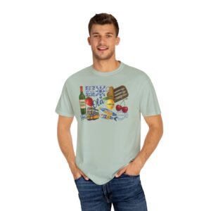 Unisex Garment-Dyed T-shirt - Comfort Colors 1717 - Portugal Collage - Travel - Island Luxe