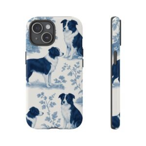 iPhone 14 15 16 - Border Collies - Blue White China - Cell Phone Case - Tough Cases