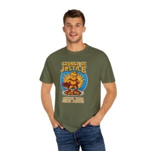 Unisex Garment-Dyed T-shirt - Comfort Colors 1717 - Eggrolls - Lumpia - Crunch of Justice - Crunch Hard Serve Justice