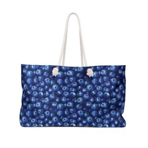 Weekender Bag - Blue Blueberries Pattern - Perfect for Spring and Summer - Tote