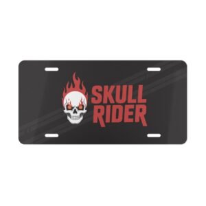 Custom Skull Rider Vanity Plate, Personalized Auto Decor, Unique Car Accessory, Gift for Motorcycle Enthusiasts, License Plate
