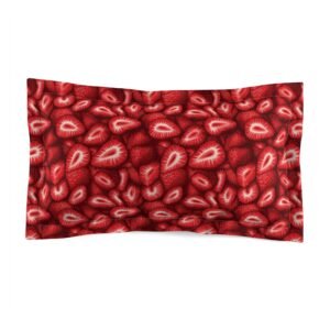 Pillow Sham - Fresh Red Strawberry Slices Pattern - Standard or King