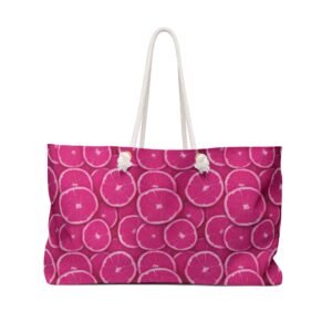 Weekender Bag - Pink Grapefruit Slices Pattern - Perfect for Spring and Summer - Tote
